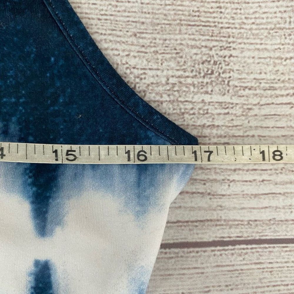 Women’s tie dye tank top maxi dress blue & white sz L women - Picture 7 of 9
